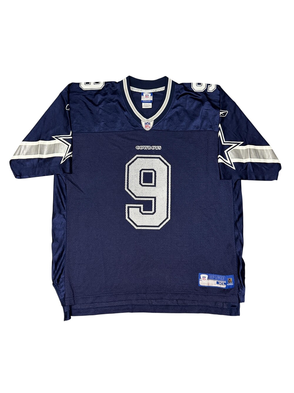 Dallas Cowboys Football Jersey Mens XL Navy Blue NFL Reebok Tony Romo 9